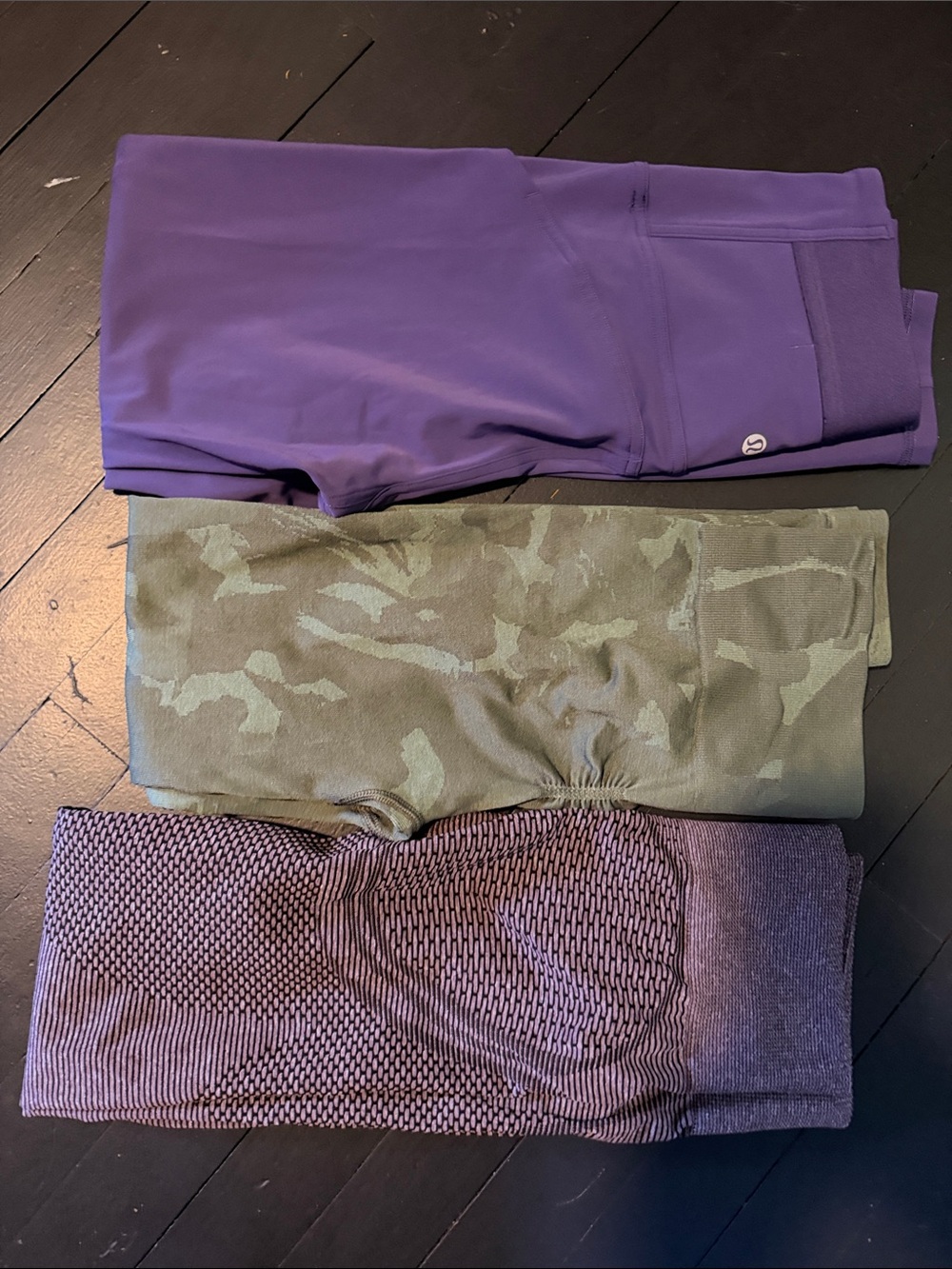 lululemon athletica and Gymshark ladies small Active Leggings Trio